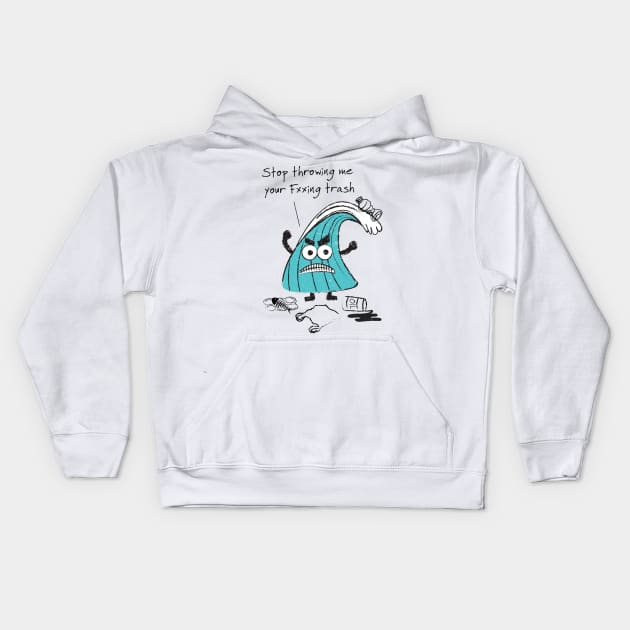 Don't pollute the Ocean Kids Hoodie by karadoc